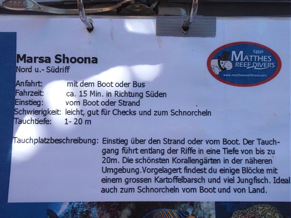 Tauchplatzkarte Marsa Shoona
