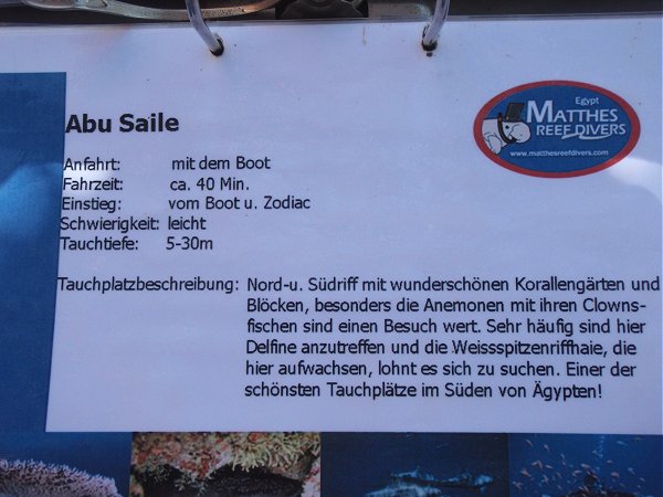 Tauchplatzkarte Abu Saile