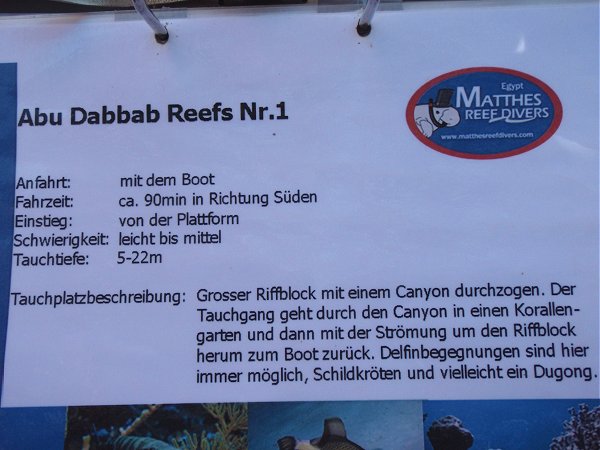 Tauchplatzkarte Shaab Abu Dabbab Reef