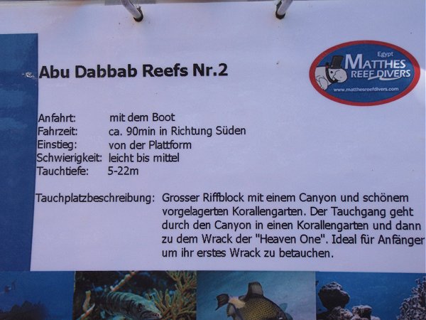 Tauchplatzkarte Shaab Abu Dabbab Reef