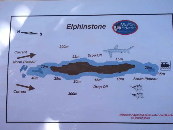 Tauchplatzkarte Elphinstone