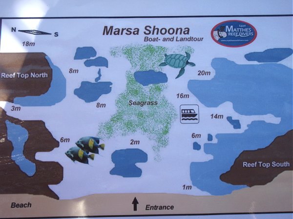 Tauchplatzkarte Marsa Shoona