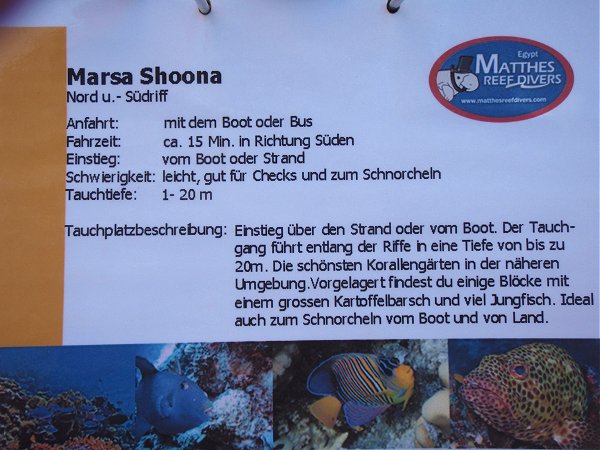 Tauchplatzkarte Marsa Shoona