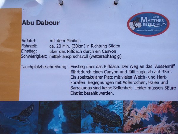 Tauchplatzkarte Abu Dabbour