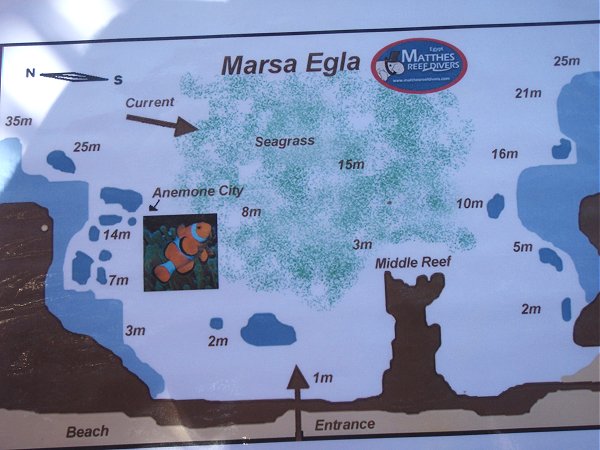 Tauchplatzkarte Marsa Egla