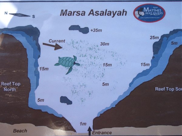 Tauchplatzkarte Marsa Asalayah