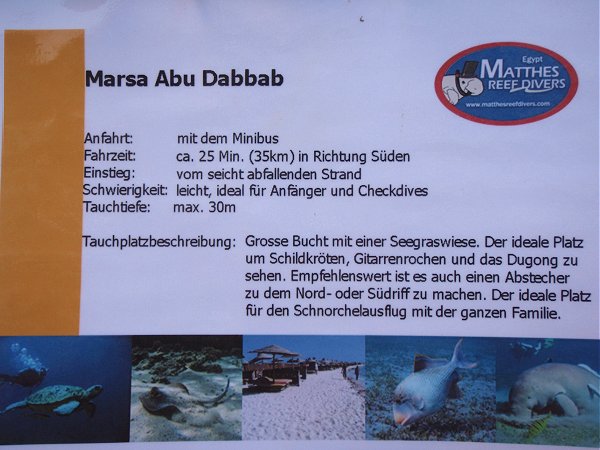 Tauchplatzkarte Marsa Abu Dabbab