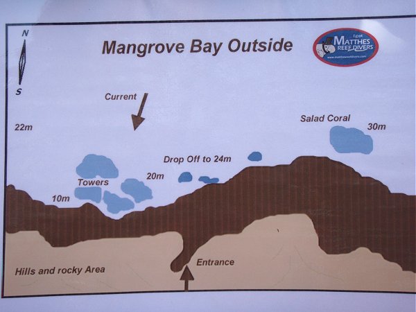 Tauchplatzkarte Mangrove Bay